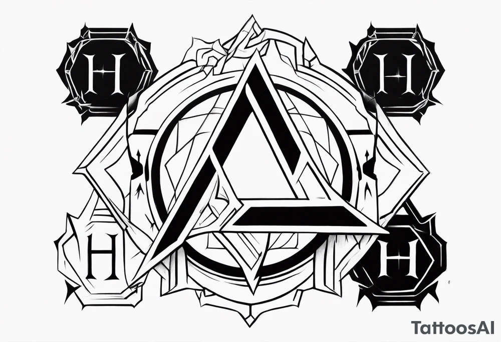 Rune style Hephaestus tattoo tattoo idea