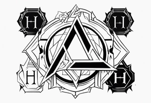 Rune style Hephaestus tattoo tattoo idea