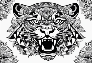 Aztec jaguar tattoo idea