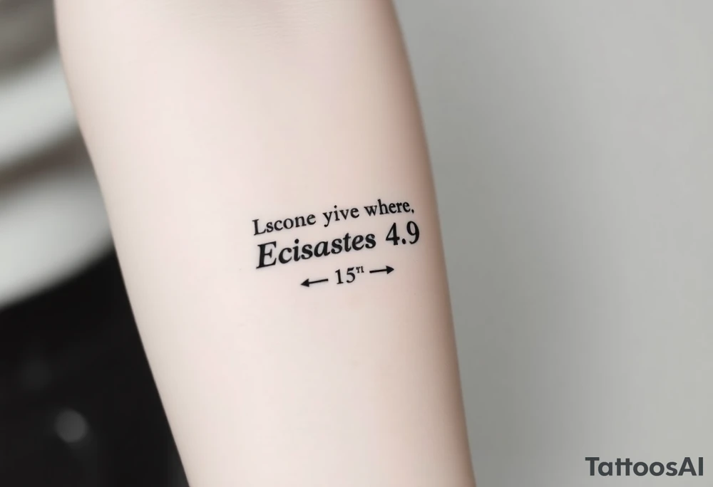 Ecclesiastes 4:9 tattoo idea