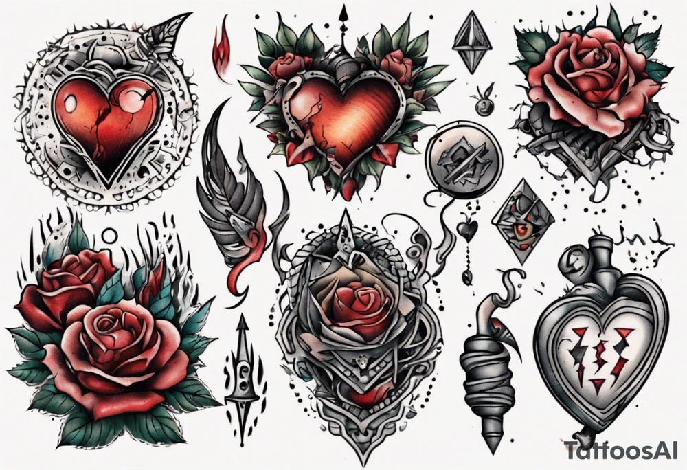 a tattoo on his heart tattoo idea