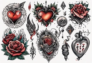 a tattoo on his heart tattoo idea