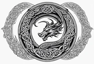 celtic mythology dragon tattoo idea