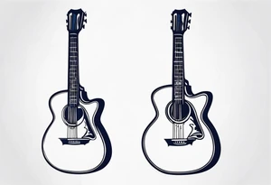 guitar blue tattoo idea