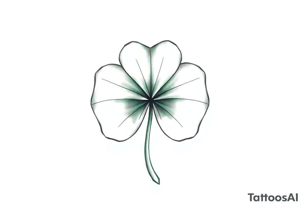 4-leaf clover tattoo idea