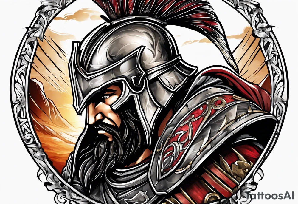 Biblical spartan tattoo idea