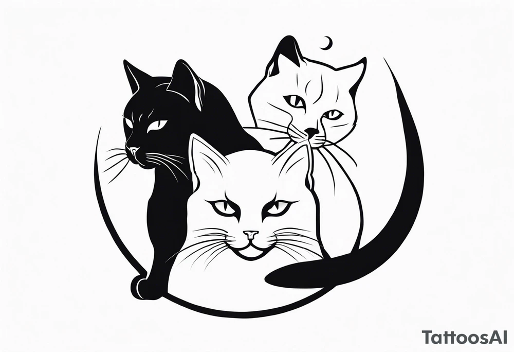 three cats tattoo idea