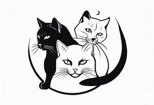 three cats tattoo idea