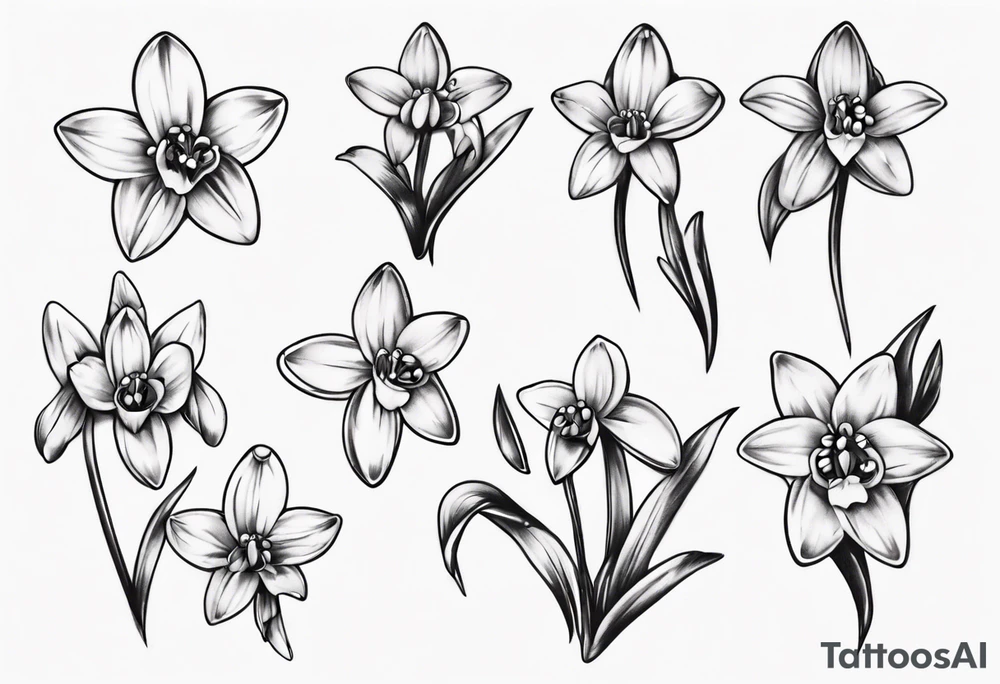Snowdrop and bow tattoo idea