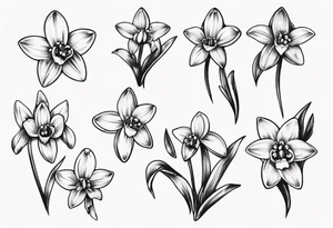 Snowdrop and bow tattoo idea