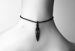 ankle chain tattoo 
design feminine airy tattoo tribal ethnic ankle bracelet shading feathers leather bead realism tattoo idea