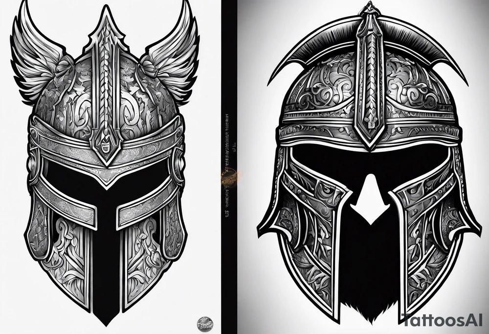 “If you’re going thru hell keep going” wrapped around a spartan helmet. tattoo idea