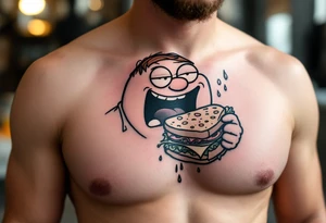 Peter Griffin eating a sandwich tattoo idea