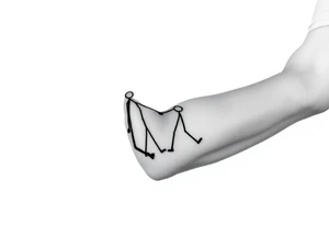 stick figures walking holding hands tattoo idea