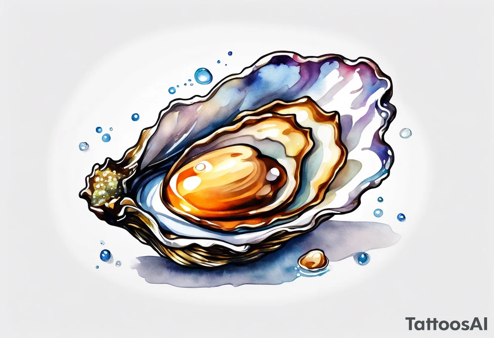 One small  Pretty oyster tattoo idea