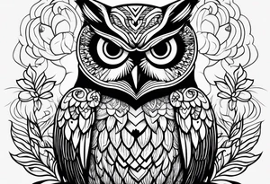 Owl family tattoo idea