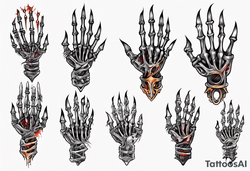 Razor fingers
Skeletal tattoo idea