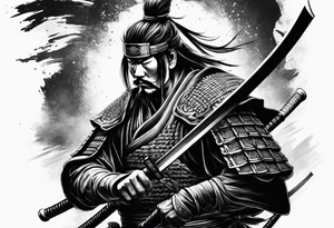 Samurai theme tattoo masculine with out a samurai tattoo idea