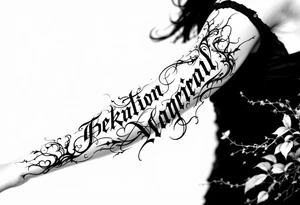 gothic lettering tattoo idea