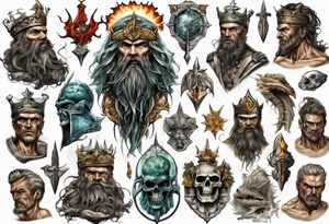 Atlantis king going to war tattoo idea