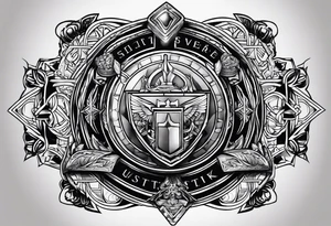 Mimilist tattoo that those a story to always fight, serve and protect tattoo idea