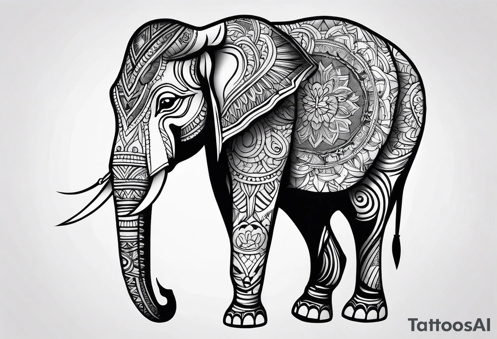 Single needle hand tattoos inspired by Thai elephant/mandala tattoos tattoo idea