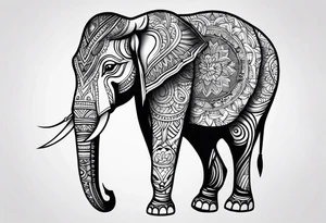Single needle hand tattoos inspired by Thai elephant/mandala tattoos tattoo idea