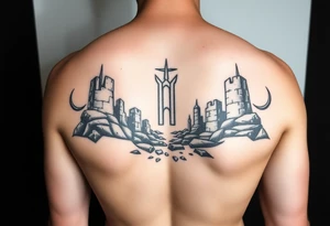 Viking tattoo that will attract a lot of money and will heal and keep you healty with ruins and their meanings tattoo idea