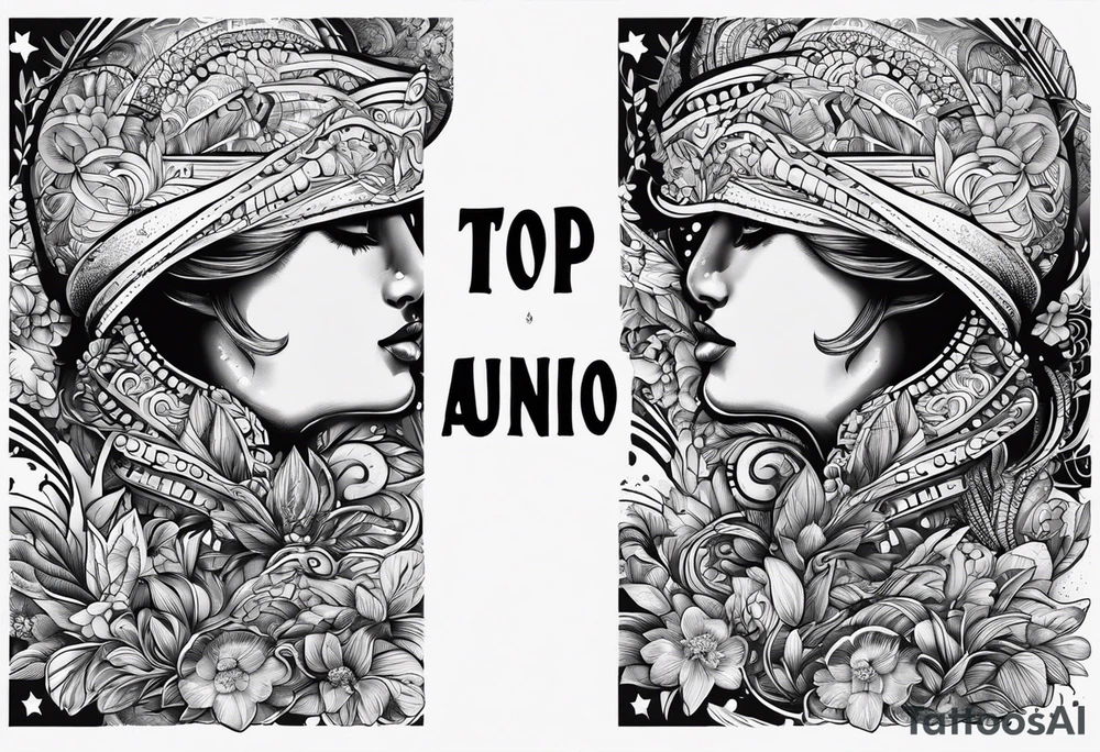 The word Aquino with script font tattoo idea