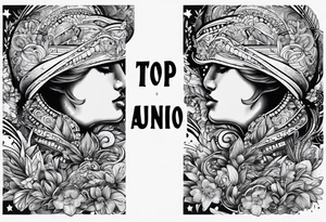 The word Aquino with script font tattoo idea