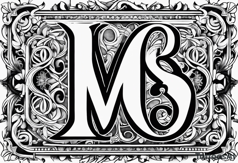 letters: "MRBG" underlined, equally separated
simple, clear, plain, unadorned, no background tattoo idea