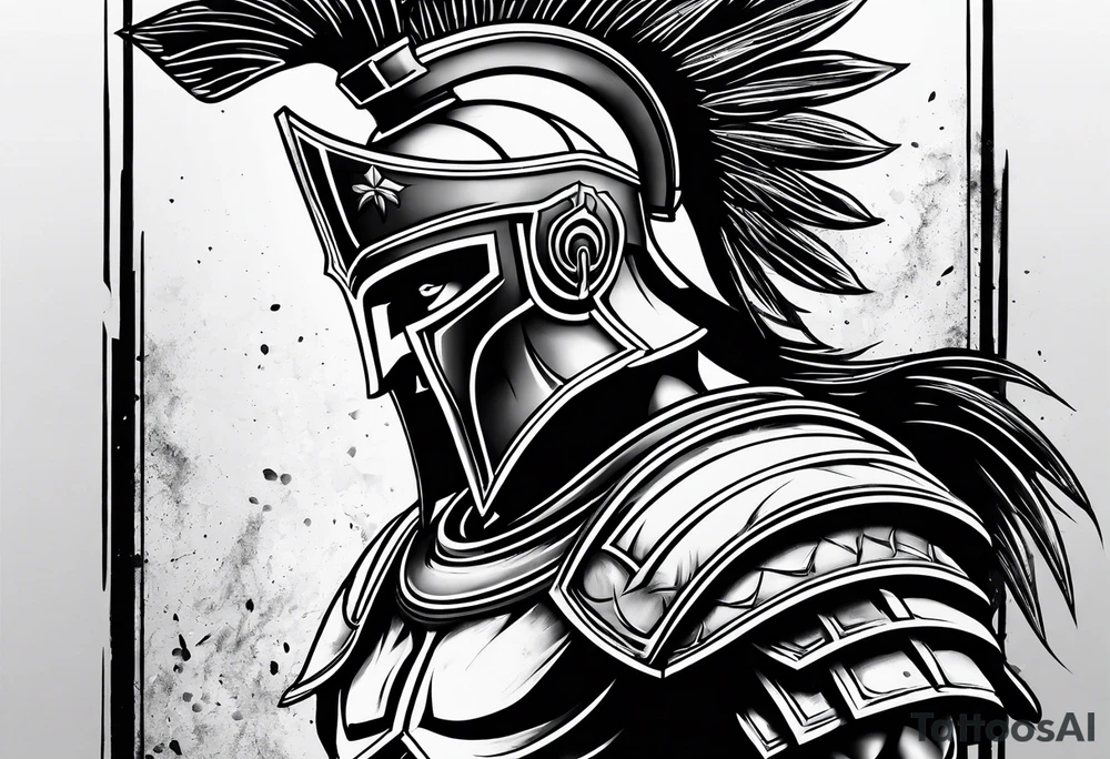 Spartan warrior tattoo idea