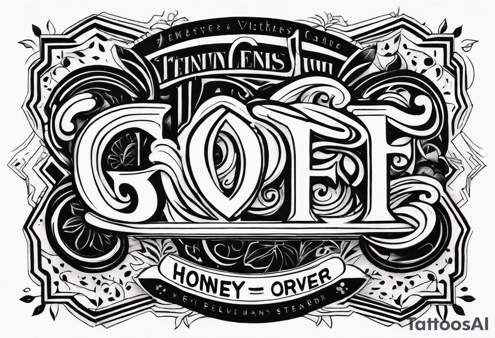 Honey over gravel tattoo idea