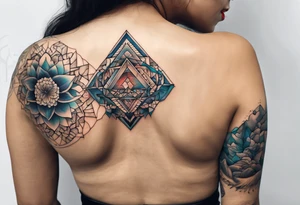 ocean, géométric tattoo idea