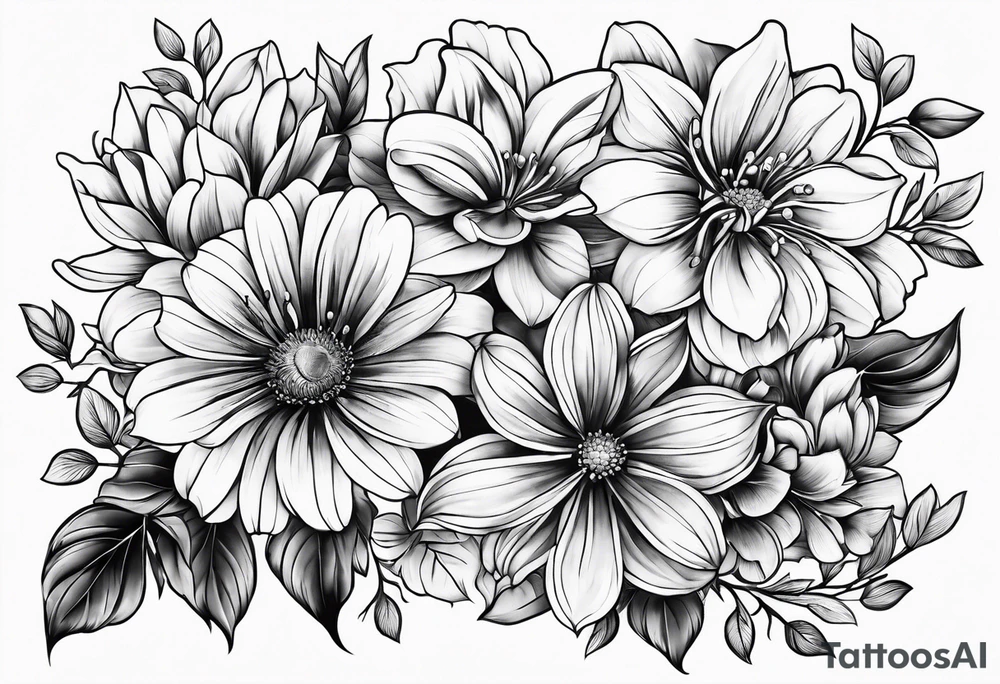 Flowers tattoo idea