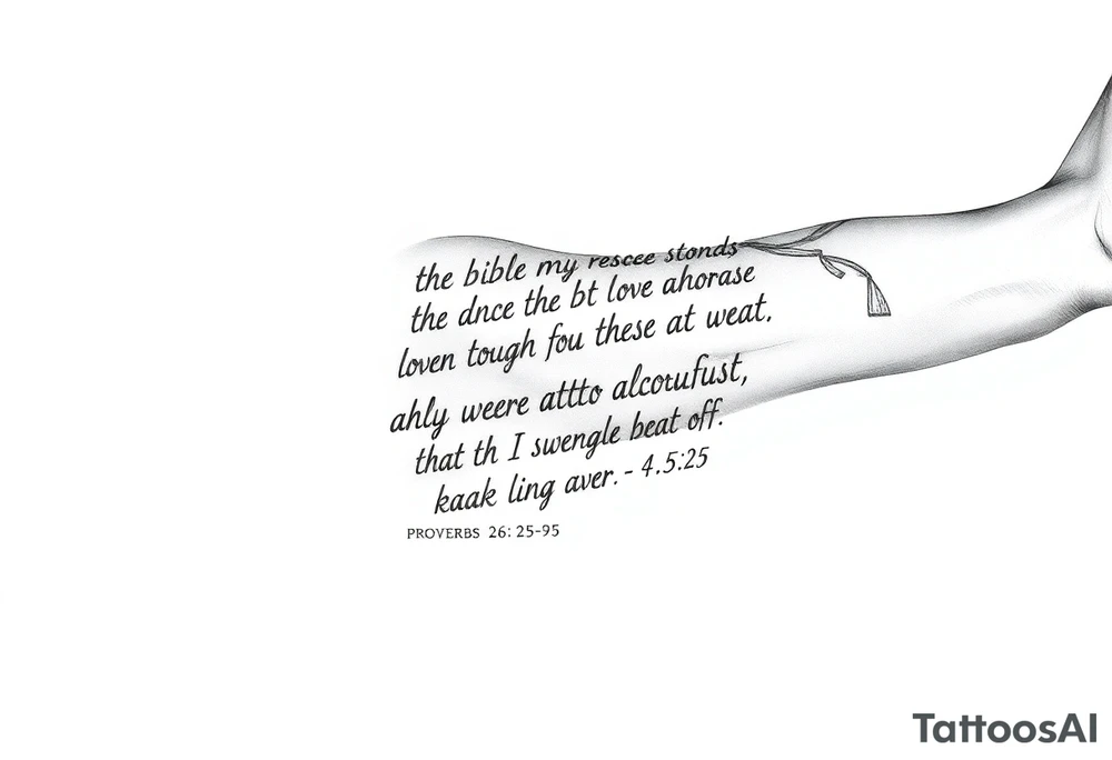 this bible verse proverbs 26: 25-26 tattoo idea