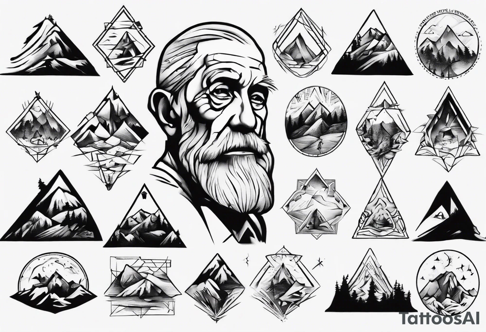 Old man on the mountain New Hampshire tattoo idea