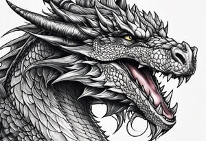 Dragon, tear skin and get out tattoo idea