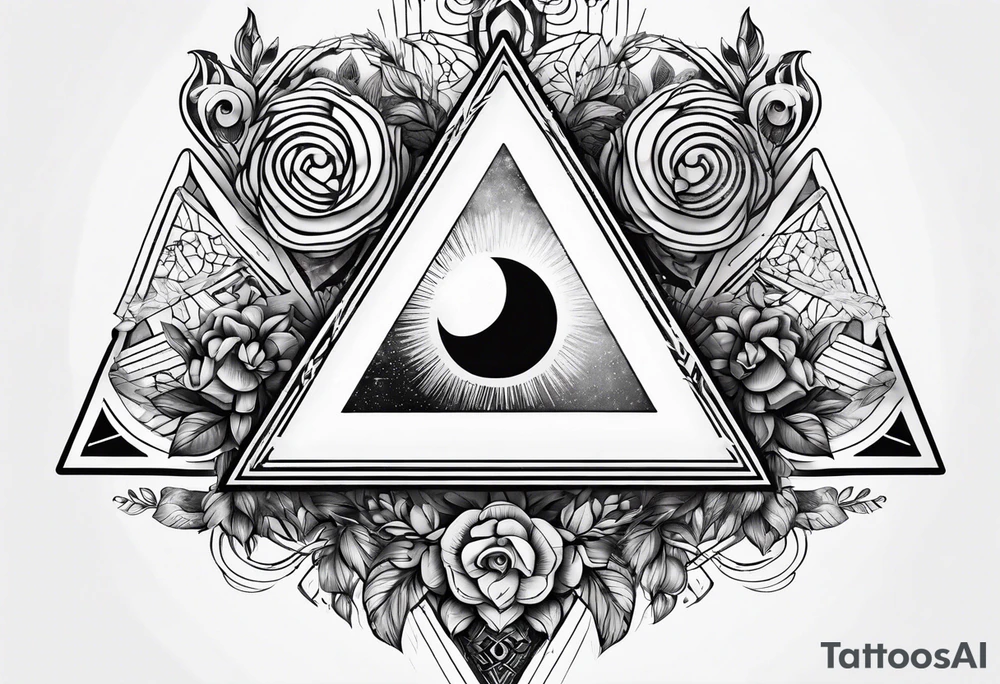 triangle and spiral tattoo idea
