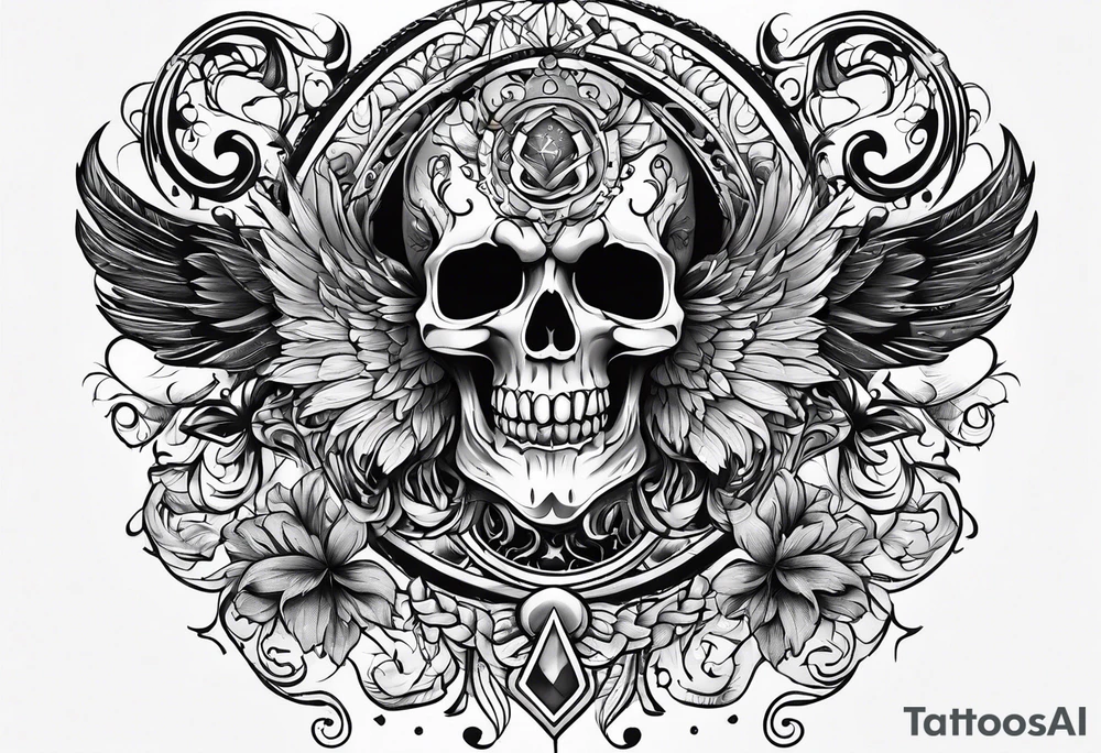 Traditional pheniox tattoo idea