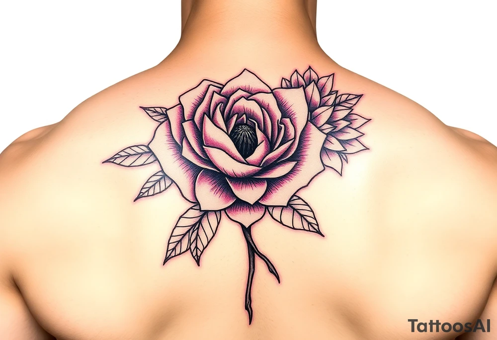 Rose and Chrysanthemum tattoo tattoo idea