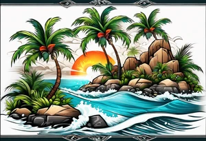 palm tree tattoo idea