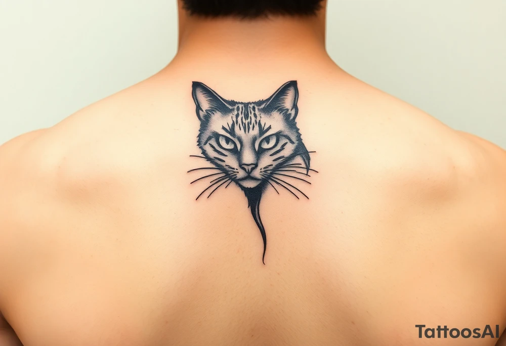 black cat tattoo idea