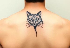 black cat tattoo idea