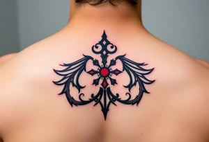 representing equilibrium or balance. color could be black and red or only black tattoo idea