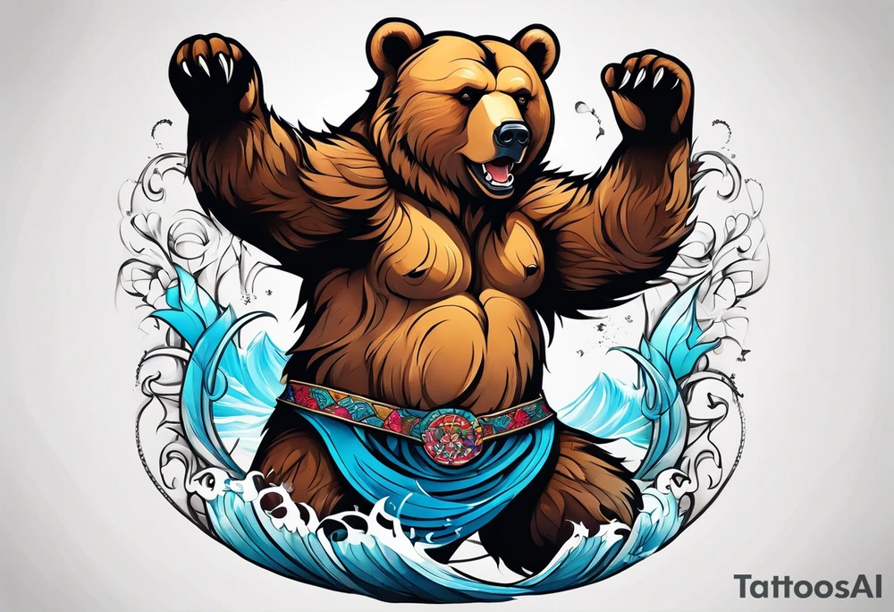 Dancing bear tattoo idea