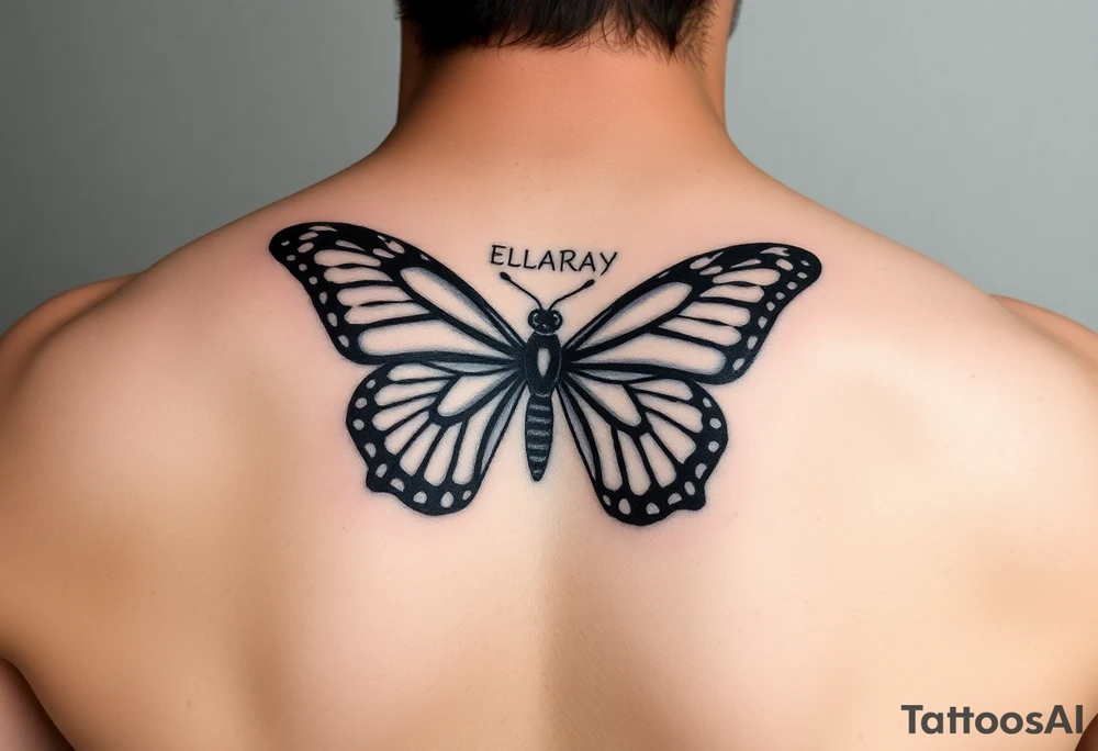 EllaRay with a butterfly tattoo idea