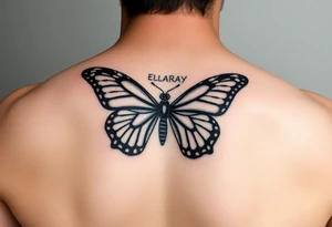 EllaRay with a butterfly tattoo idea