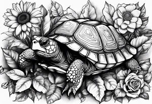 Tournesol,  Fleur roses , Caméra, tortle tattoo idea