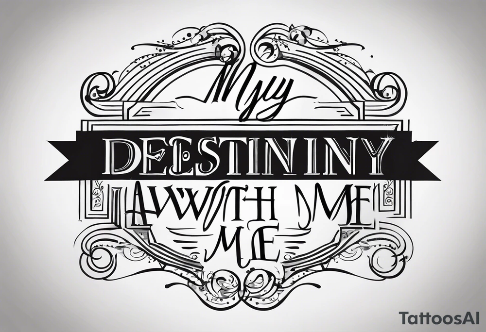 My destiny is always with me!
Always in my thoughts!
Forever in my heart! tattoo idea